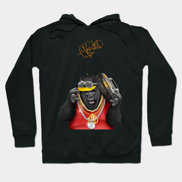 Rapper of the apes Hoodie by Dezigner007